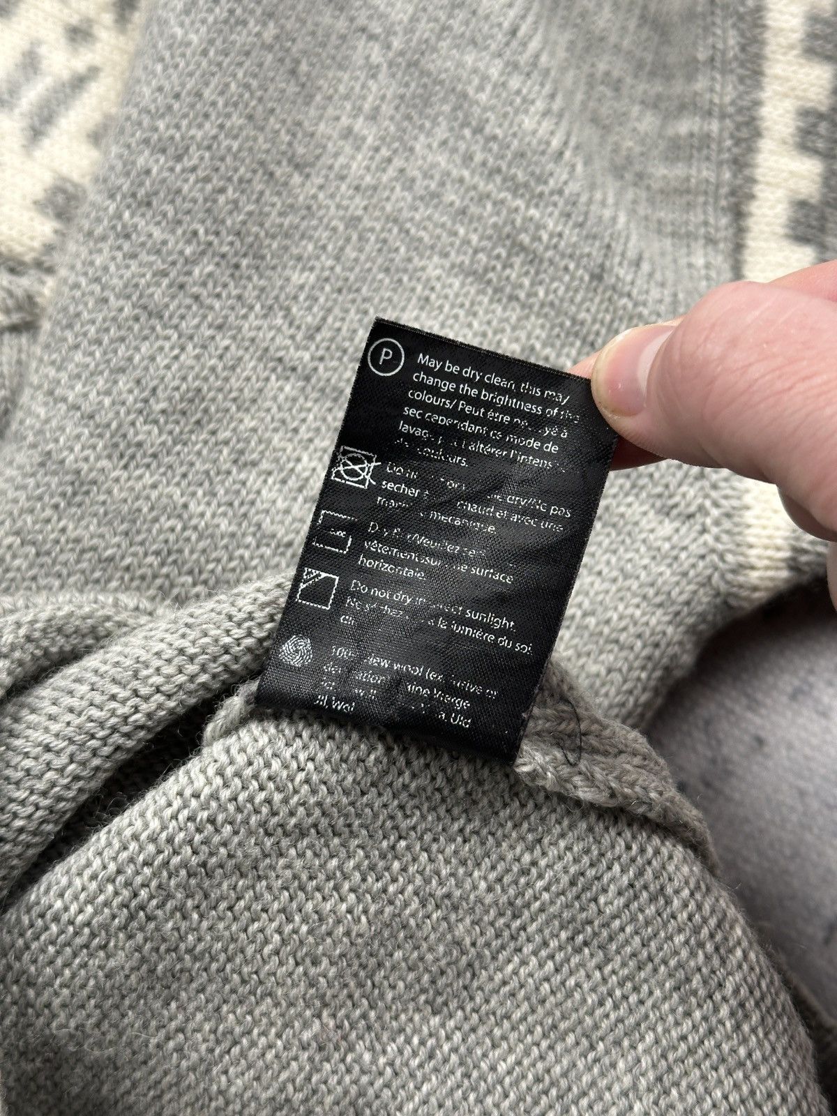 Dale Of Norway Dale Of Norway Grey Wool V Neck Nordic Pattern Knit Sweater Size XL / US 12-14 / IT 48-50 - 13 Thumbnail