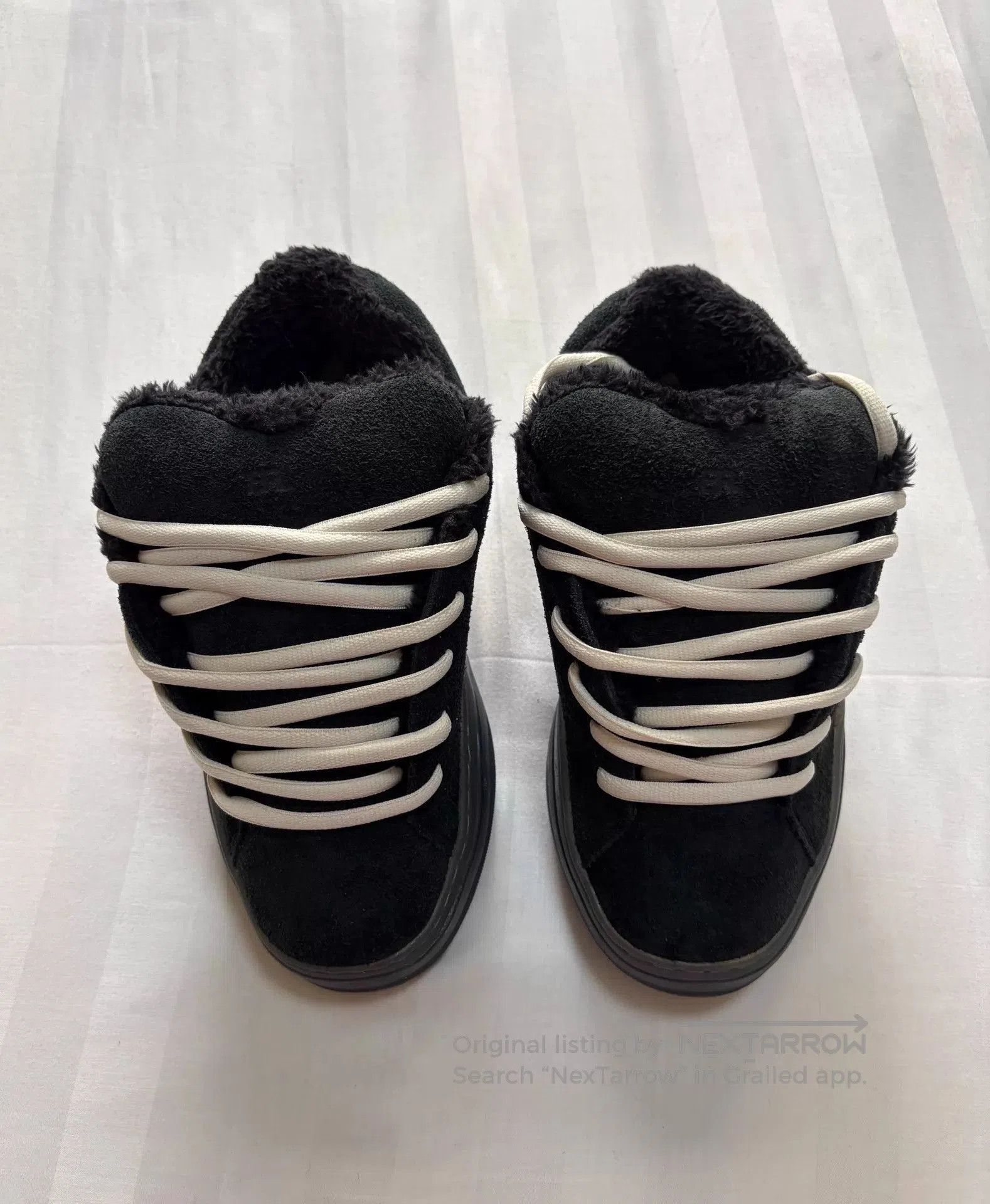 ERL Black Low-Top Sneakers with White Laces. Size US 8 / EU 41 - 9 Thumbnail