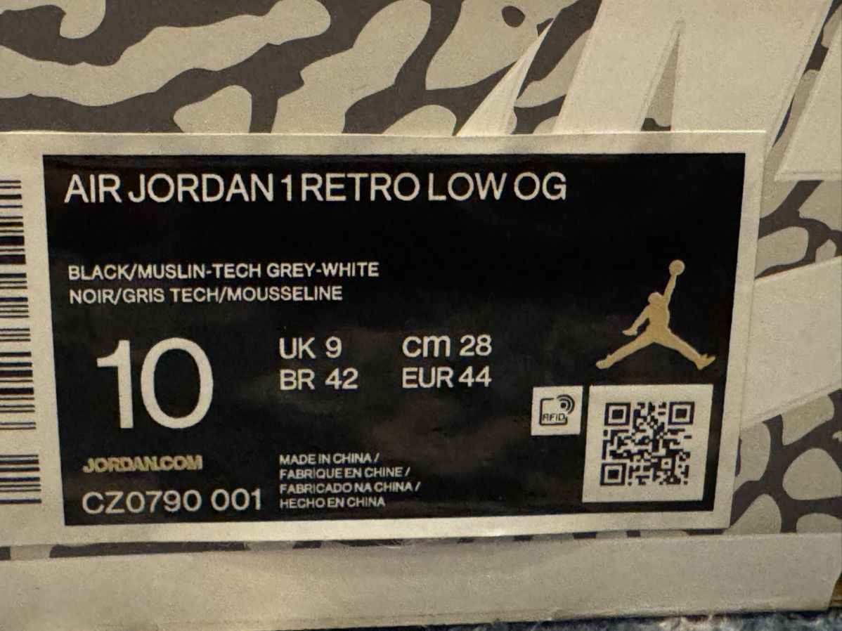 Nike Air Jordan 1 Retro Low OG Black Cement Size US 10 / EU 43 - 6 Thumbnail