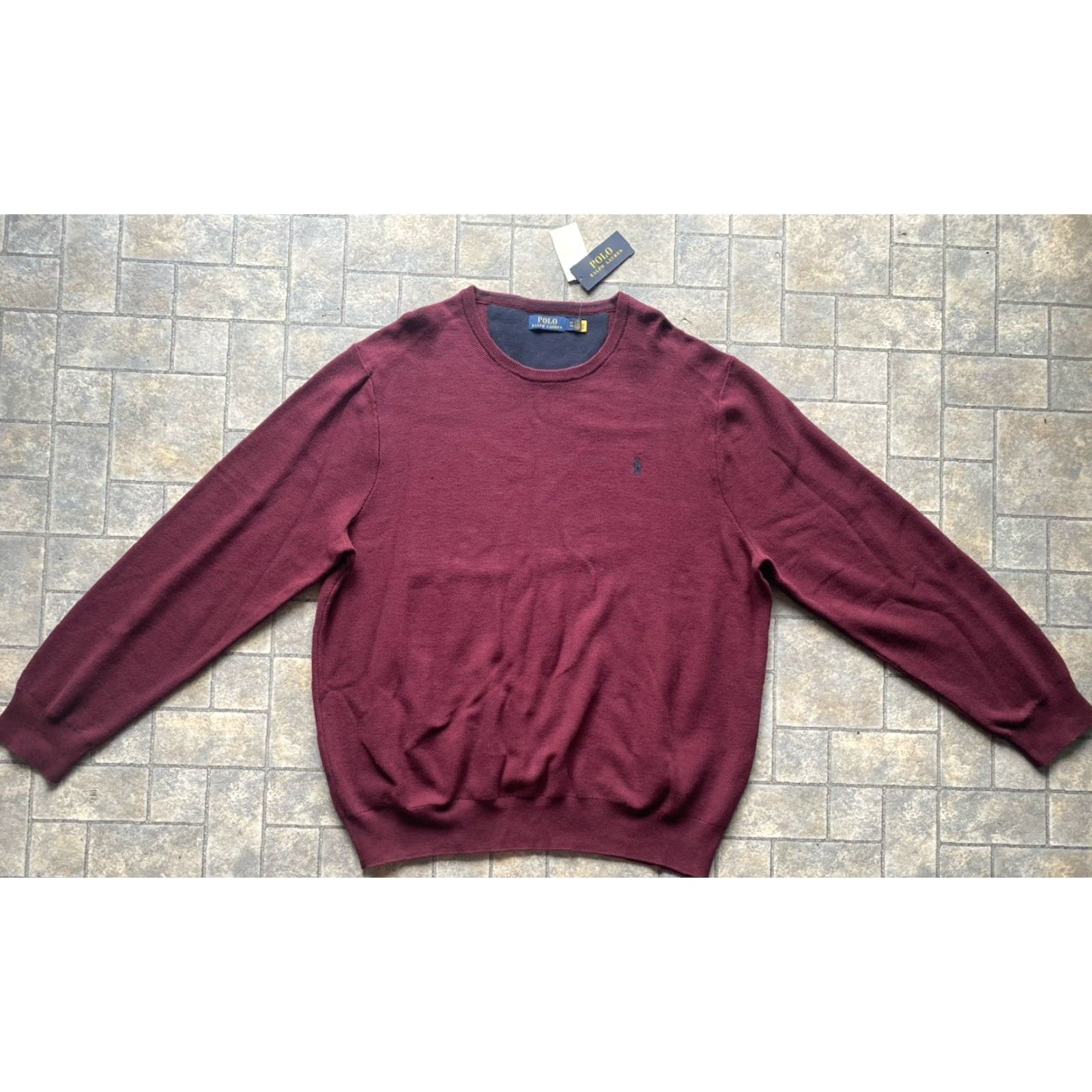 Polo Ralph Lauren Polo Ralph Lauren Sweatshirt Pullover Sweater Red 2XL Men Cotton NWT Size US XXL / EU 58 / 5 - 2 Thumbnail