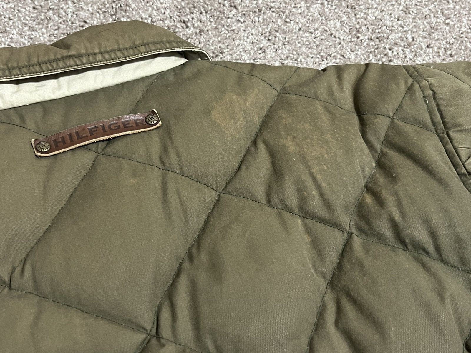 Tommy Hilfiger Vintage 1990s Tommy Hilfiger Green Quilted Puffer Jacket Size US S / EU 44-46 / 1 - 6 Thumbnail