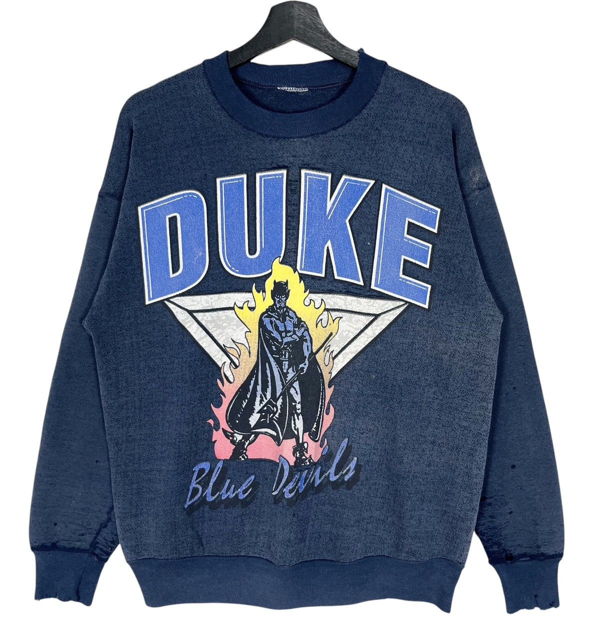 NCAA × Vintage Vintage 90s DUKE Blue Devils Sweatshirt Size US M / EU 48-50 / 2 - 1 Thumbnail