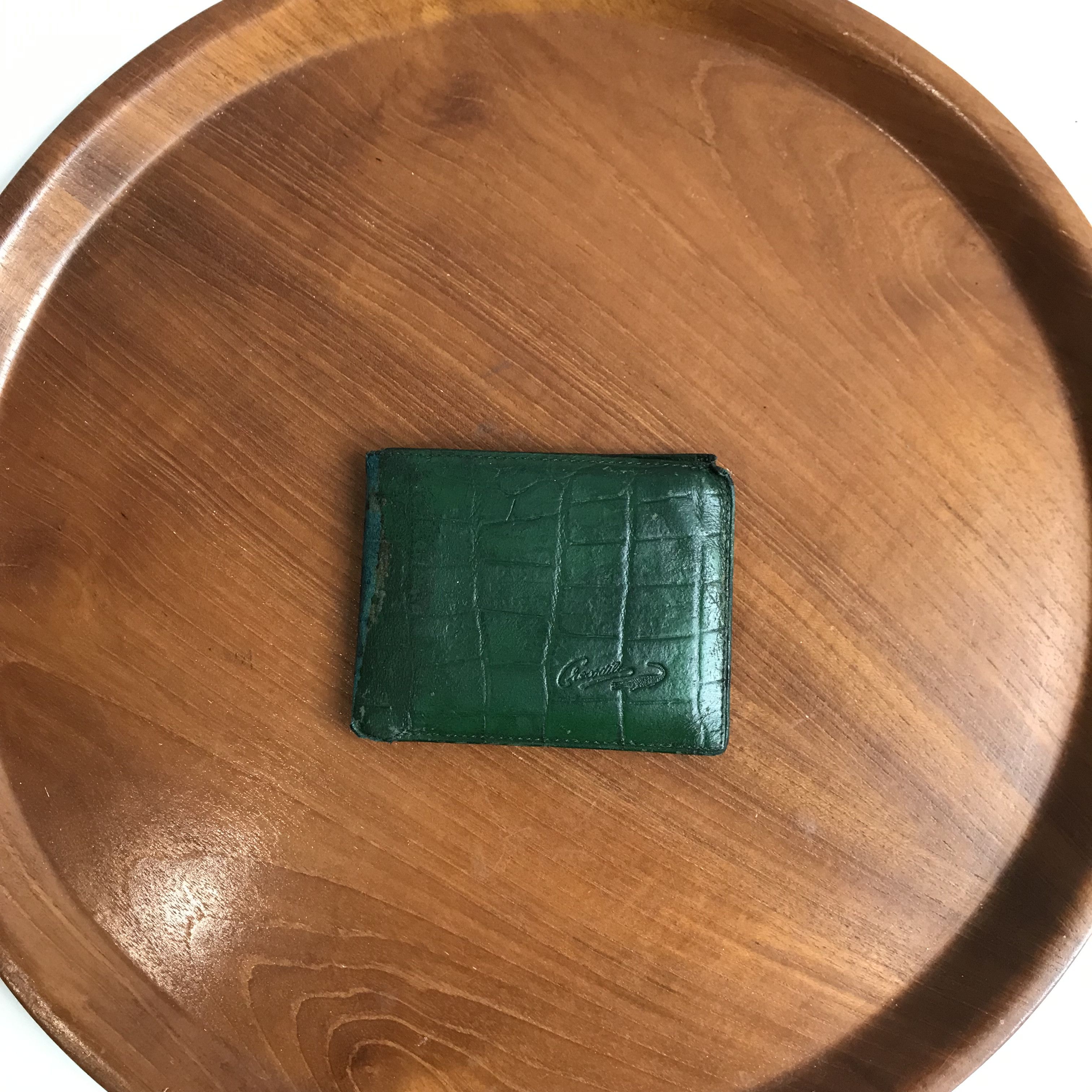 Genuine Leather × Leather × Vintage Vintage Crocodile green raw leather wallet Size ONE SIZE - 11 Thumbnail
