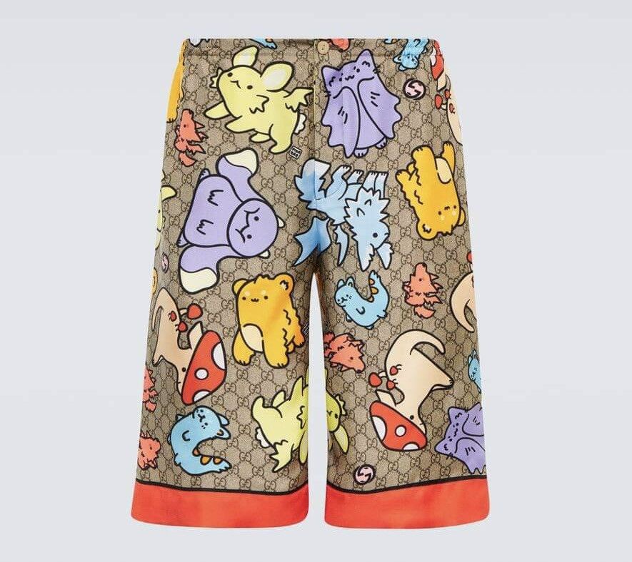 Gucci Gucci Silk Animal Print Supreme GG Shorts Size US 36 / EU 52 - 4 Thumbnail