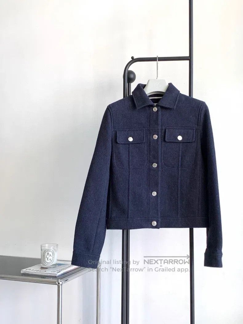 Hermes Hermes Dark blue, women's short wool jacket Size XXS / US 00 / IT 34 - 1 Thumbnail