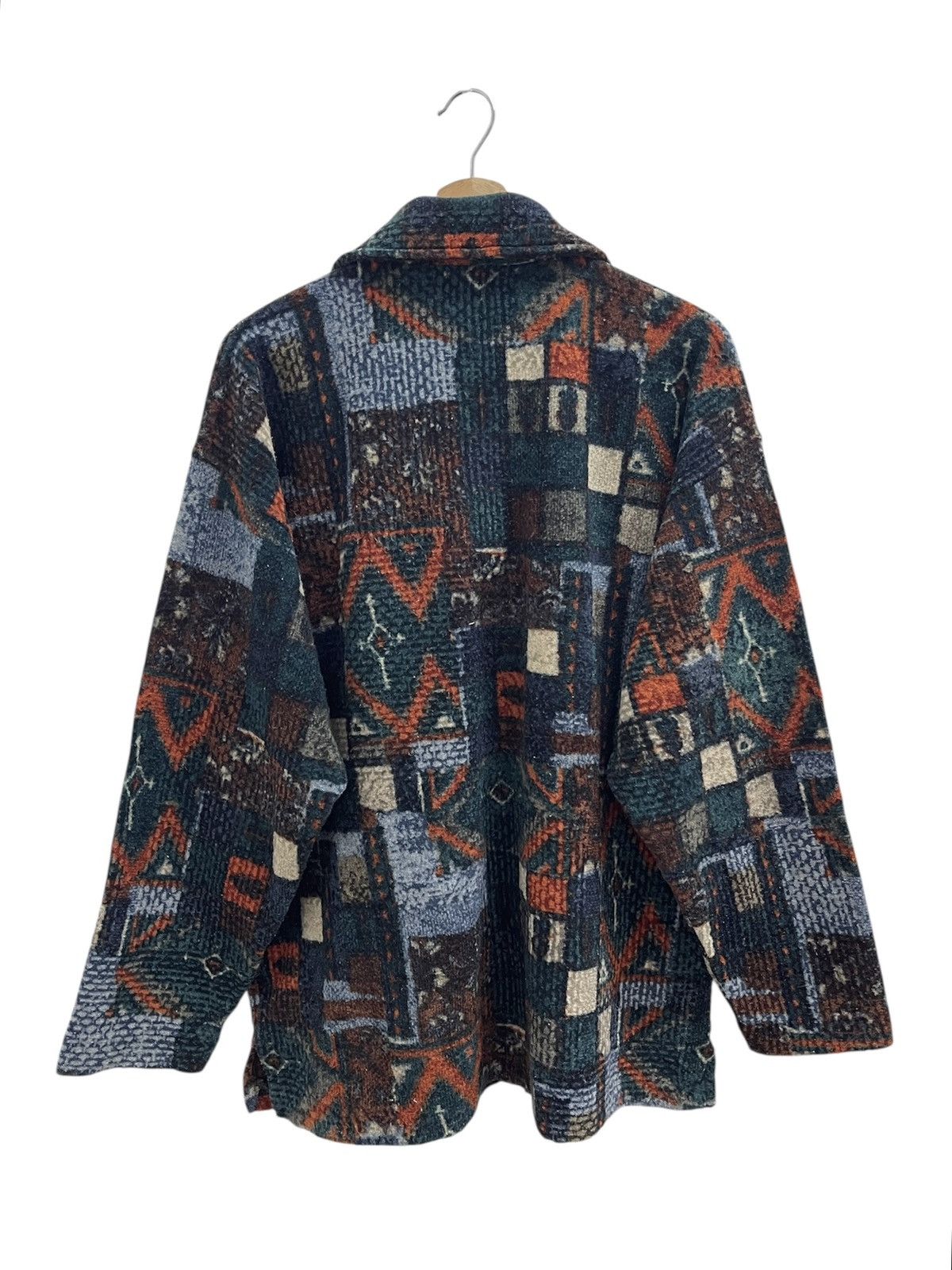 Japanese Brand Compass Half-Button Native Wool Shirts Size US XL / EU 56 / 4 - 6 Thumbnail
