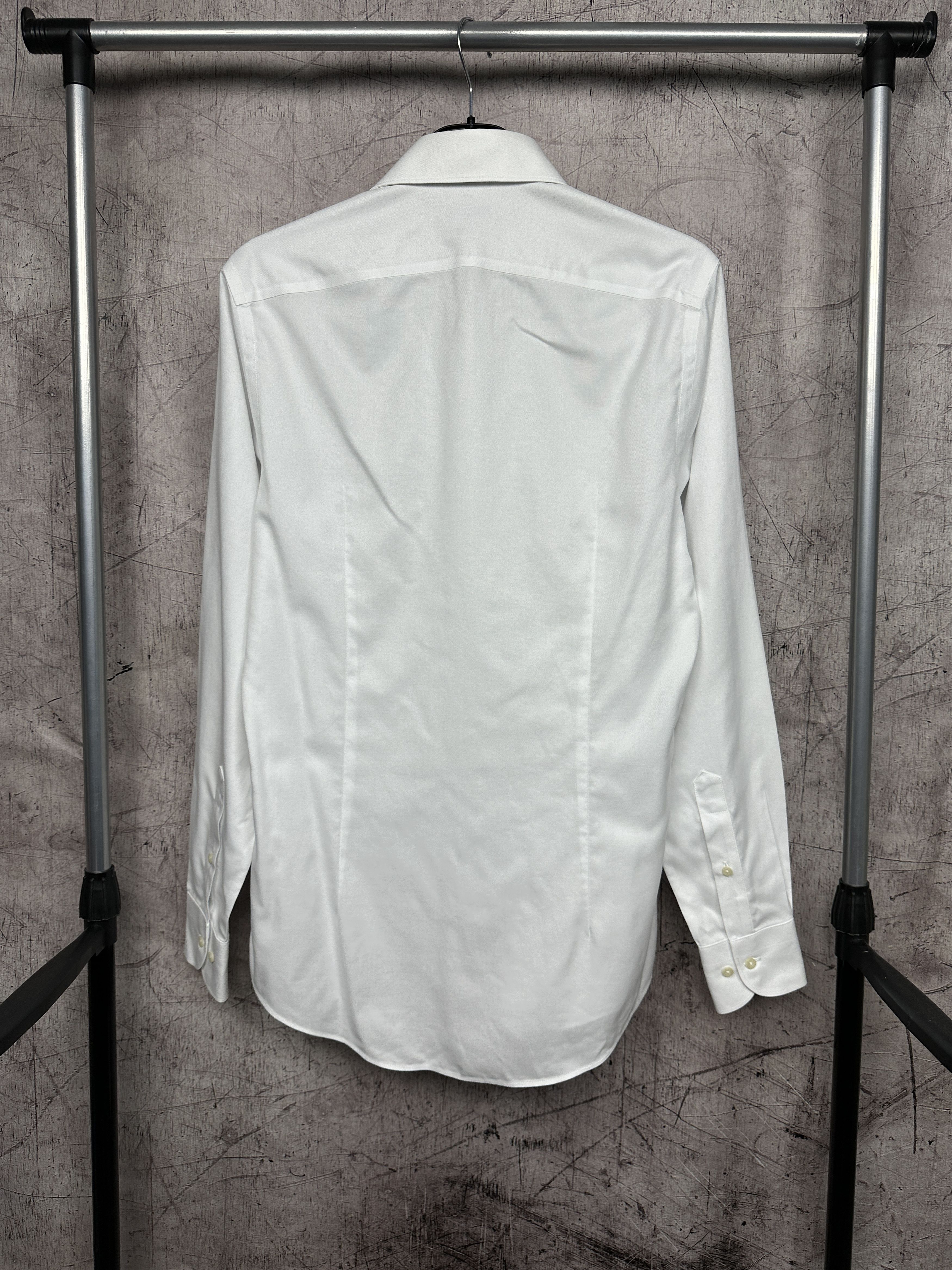 Suitsupply SuitSupply Traveller Mens White Dress Shirt Slim Fit Size US M / EU 48-50 / 2 - 7 Thumbnail