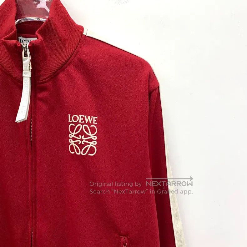 Loewe Loewe Red logo embroidery stand-up collar zippered long-sl Size XS / US 0-2 / IT 36-38 - 3 Thumbnail
