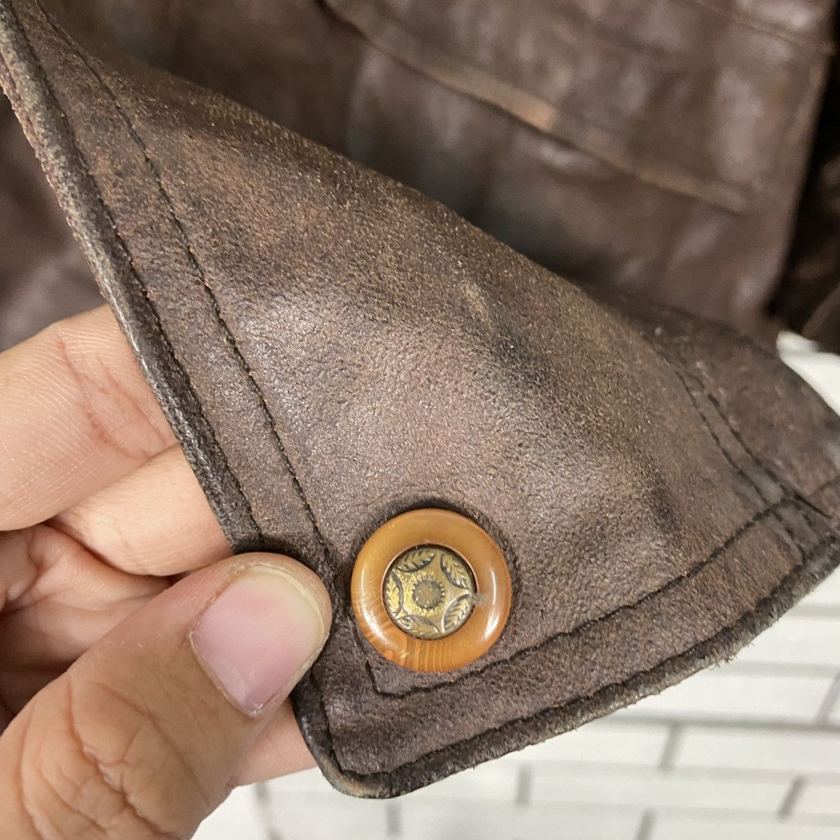 Japanese Brand 🔥VINTAGE LEATHER JACKET BLANKET HUNTING CLUB ISSEY MIYAKE Size US L / EU 52-54 / 3 - 20 Thumbnail