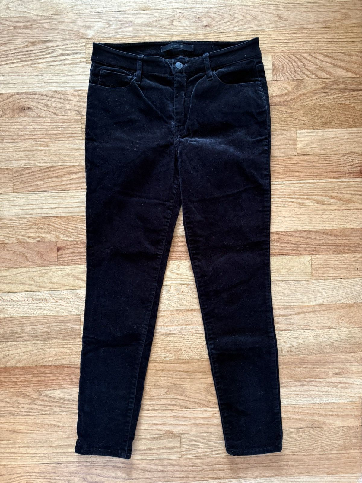 Joe's Joe’s Jeans Women Black Velvet Skinny Jeans 28W Size 28" / US 6 / IT 42 - 1 Thumbnail