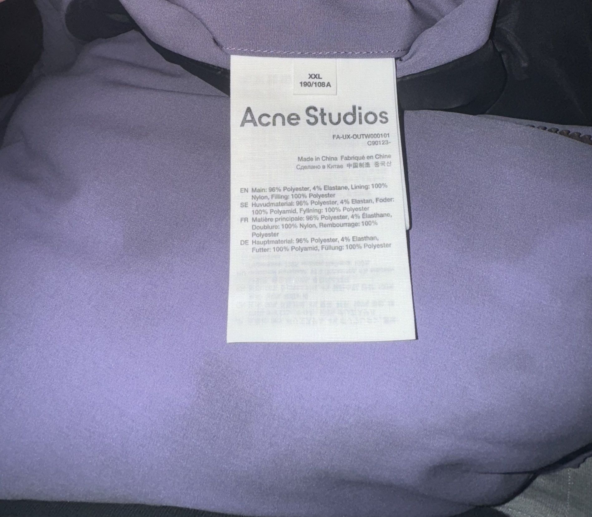 Acne Studios ACNE STUDIOS OSALO HEAT CHANGE PADDED FACE VEST Size US XXL / EU 58 / 5 - 5 Thumbnail