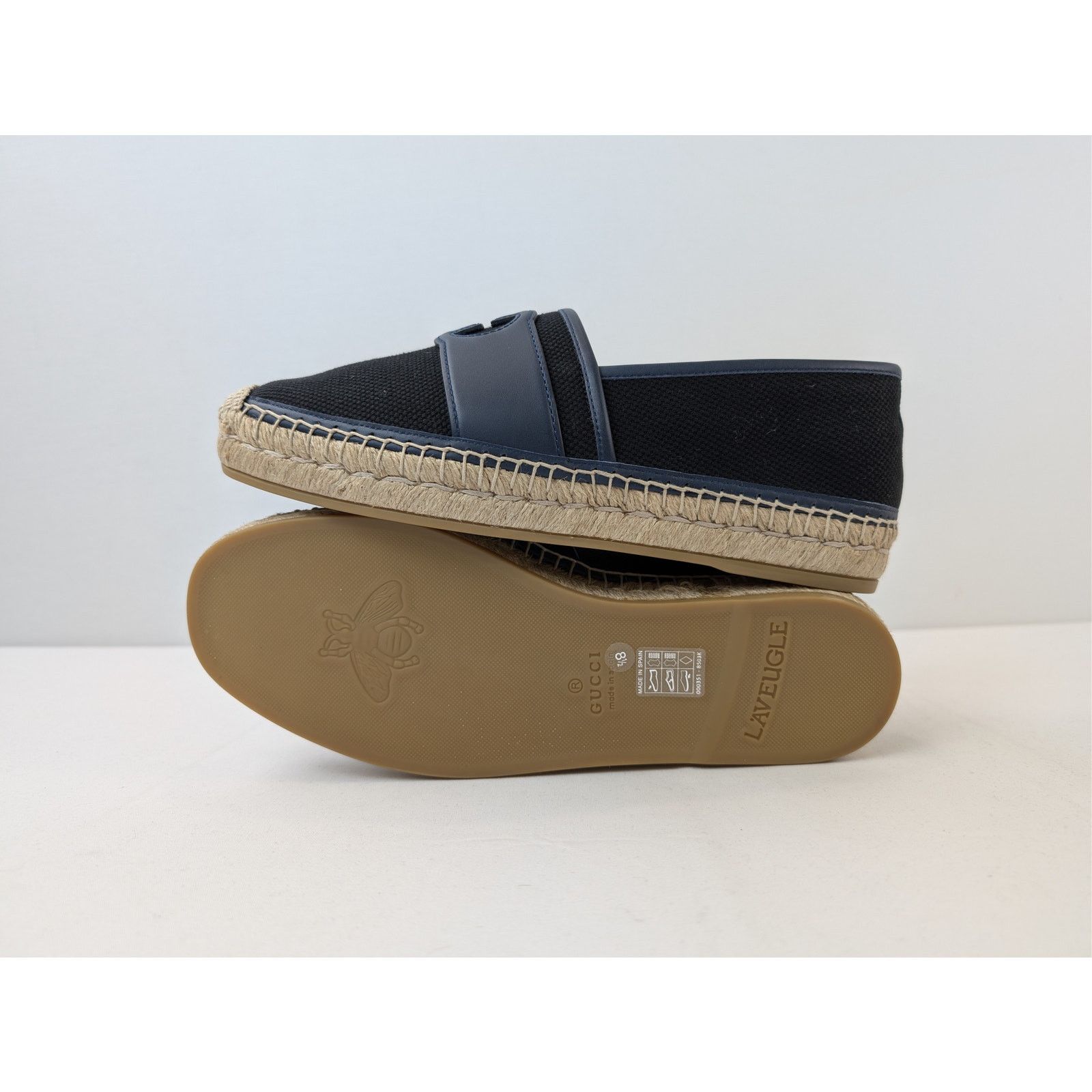 Gucci o1rshd1 espadrilles Shoes Loafers boots in Black/Blue Size US 9 / EU 42 - 13 Thumbnail