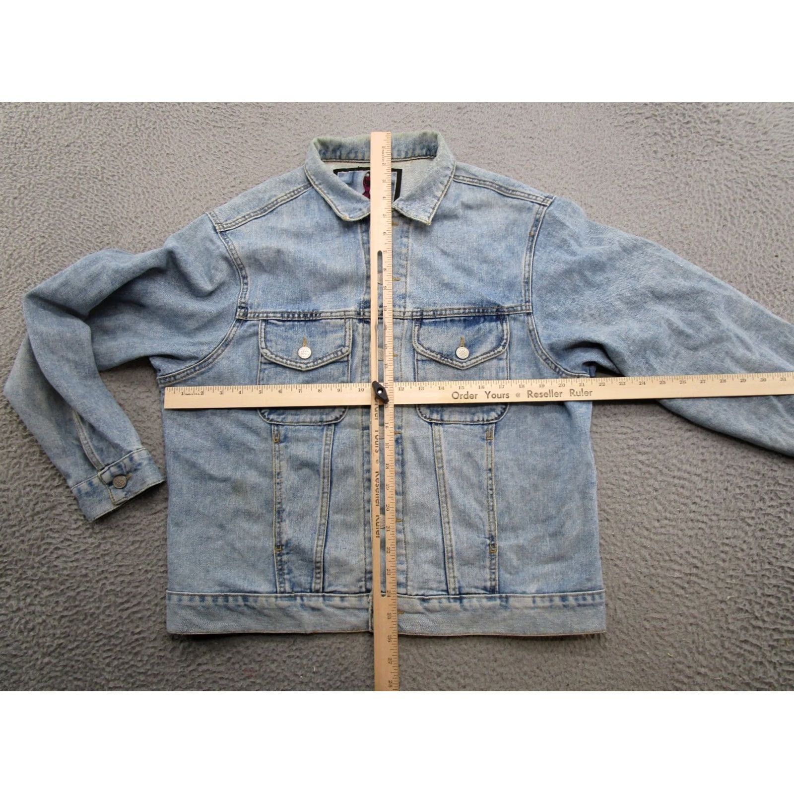 Denime Nada Nuff Denim Jacket Button Up Blue Contempo Casuals Women's SZ L Trucker Read Vintage Jacket Womens Blue Denimu Denim Size L / US 10 / IT 46 - 6 Thumbnail