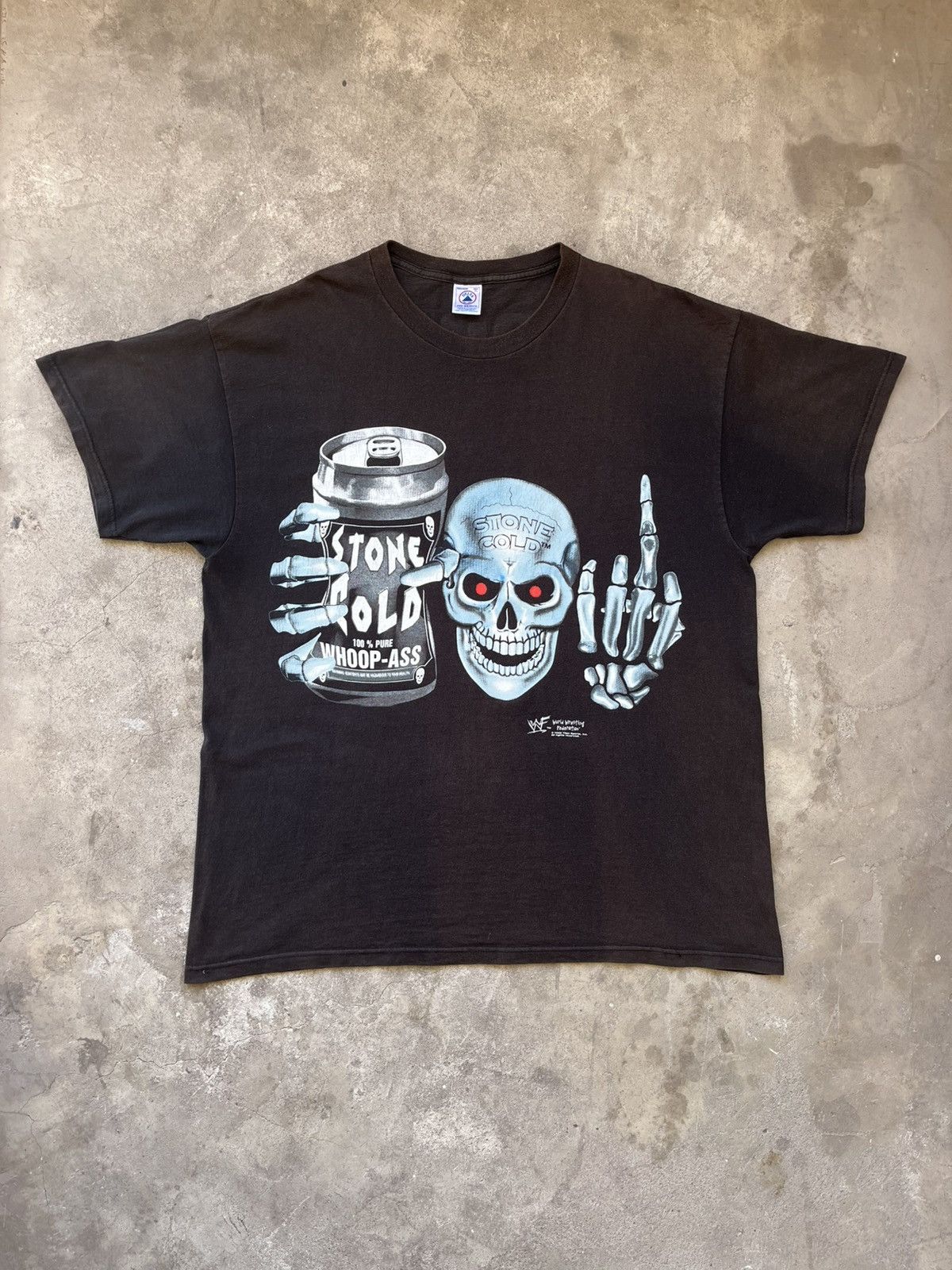 Vintage 1998 Stone Cold Steve Austin Beer Skull Shirt Size US XL / EU 56 / 4 - 1 Thumbnail