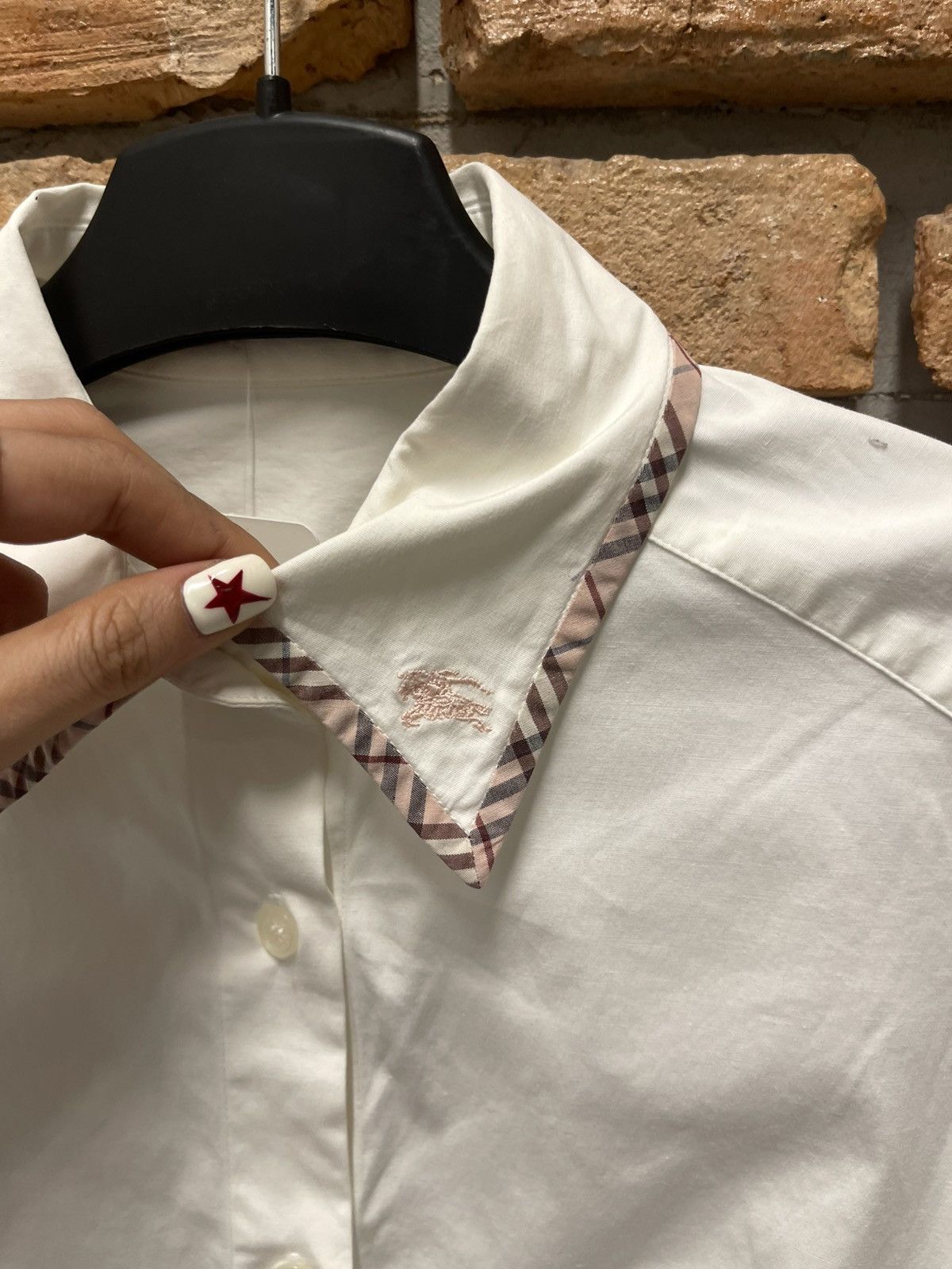 Burberry 2000s Burberry Nova Check Trim Fitted Shirt Size S / US 4 / IT 40 - 7 Thumbnail