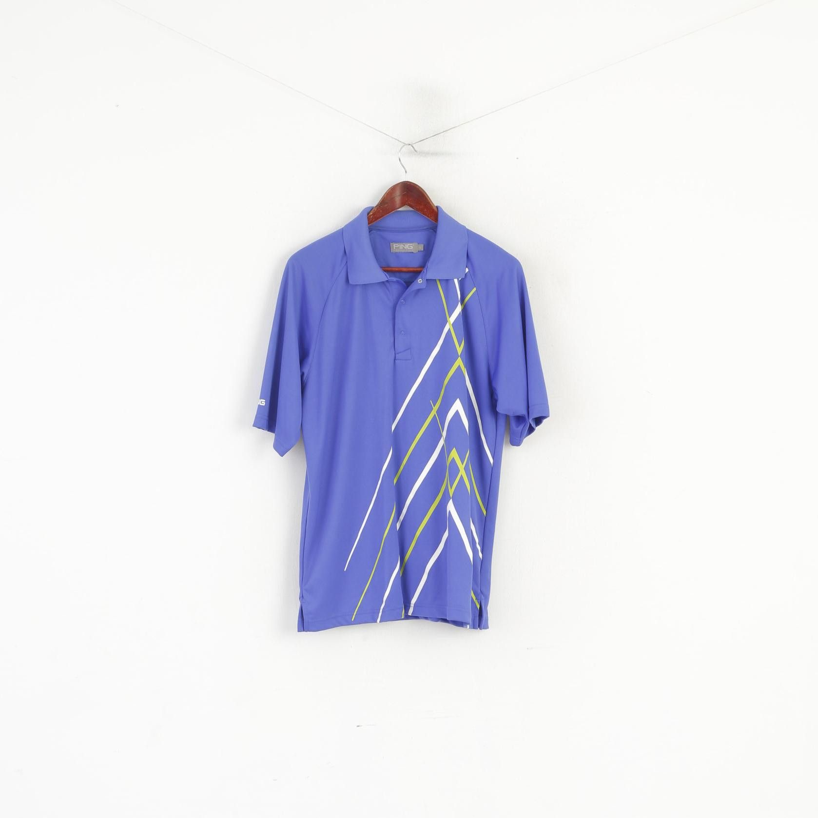 PING PING Collection Men L Polo Shirt Blue Golf 8172 Size US L / EU 52-54 / 3 - 2 Thumbnail