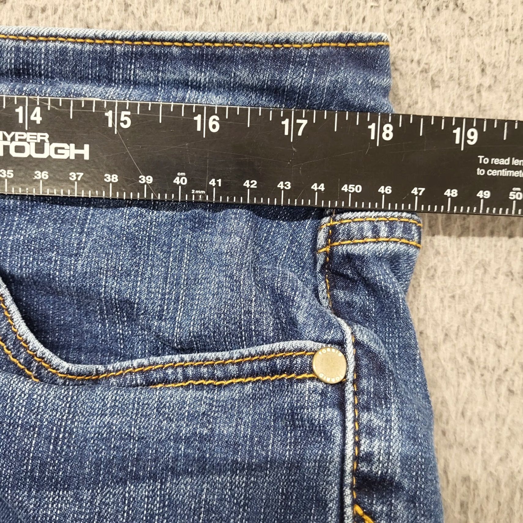 Torrid Torrid Jeans Women Size 14R Boyfriend Straight Vintage Stretch Blue Jeans 36x29 Denim Regular Womens 90s Bohemian City Belt Loops Zipper Button Size 36" / US 14 / IT 50 - 7 Thumbnail