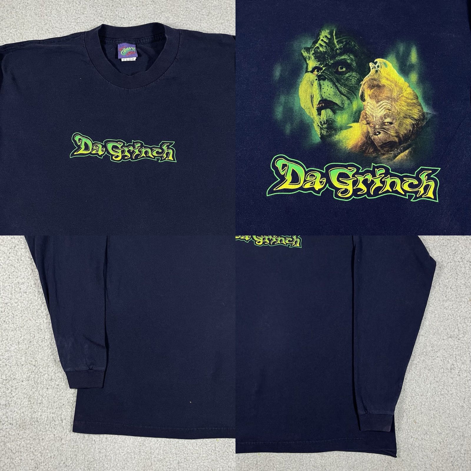 Vintage VINTAGE Dr. Seuss The Grinch Shirt Mens XL Shirt 90s Christmas Movie Promo 2000s Blue Size US XL / EU 56 / 4 - 8 Thumbnail