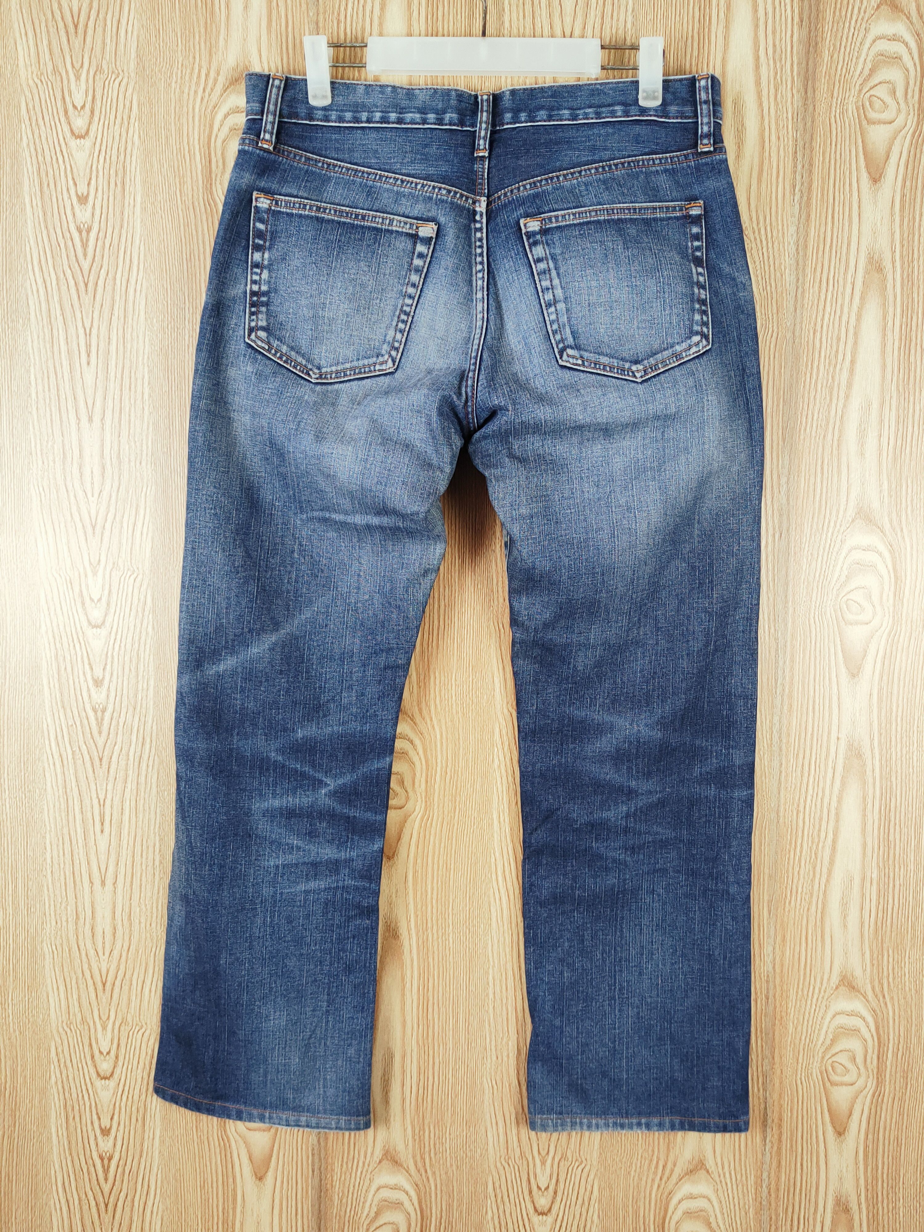 Japanese Brand Uniqlo Dark Blue Distressed Ripped Jeans #W226 Size US 32 / EU 48 - 8 Thumbnail