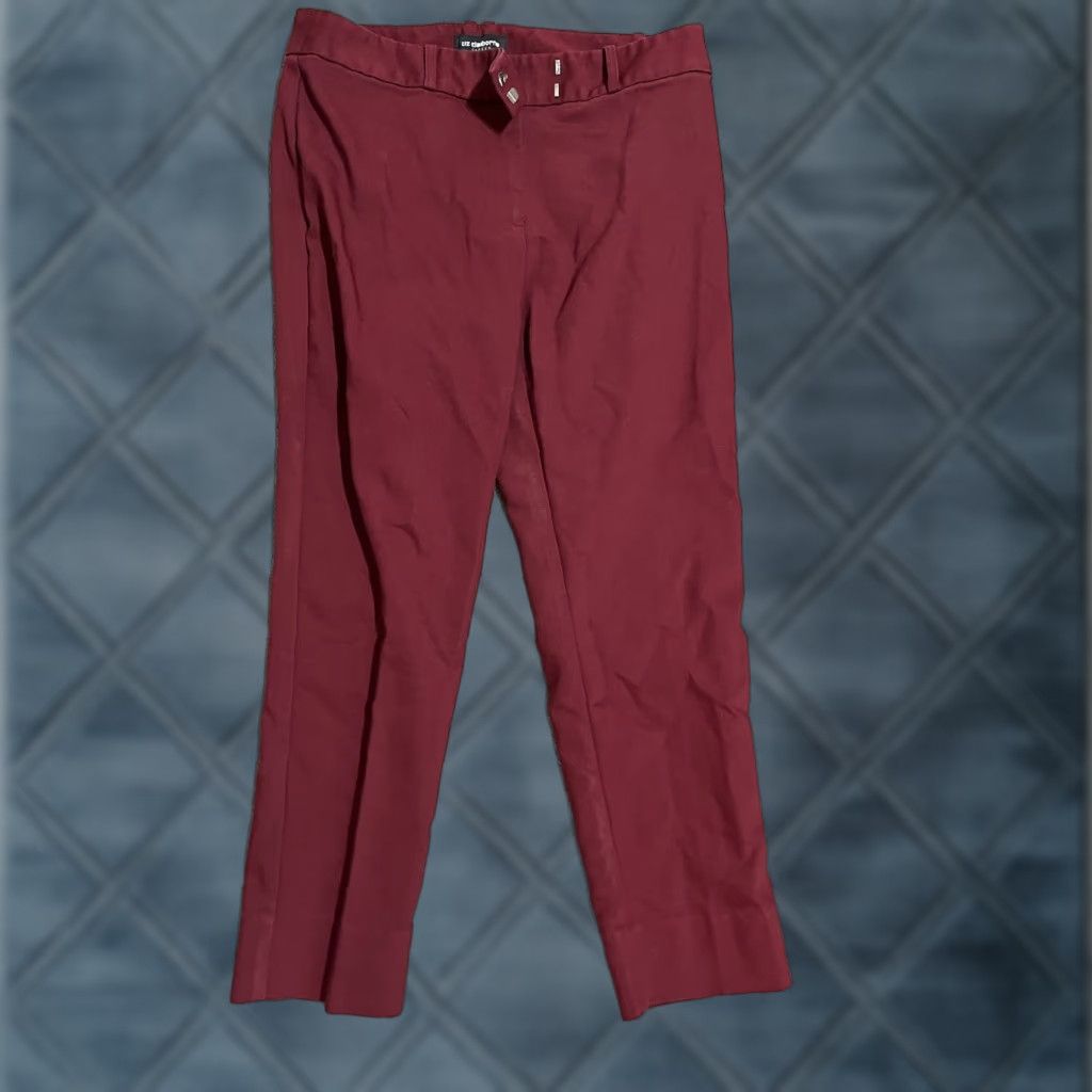 Liz Claiborne Liz Claiborne Women's Classic Straight Leg Pants Red Size 4 Business Workwear Stretch Size 27" / US 4 / IT 40 - 1 Thumbnail