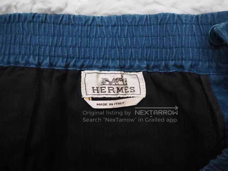 Hermes Hermes 90s blue vintage linen shorts Size US 30 / EU 46 - 3 Thumbnail