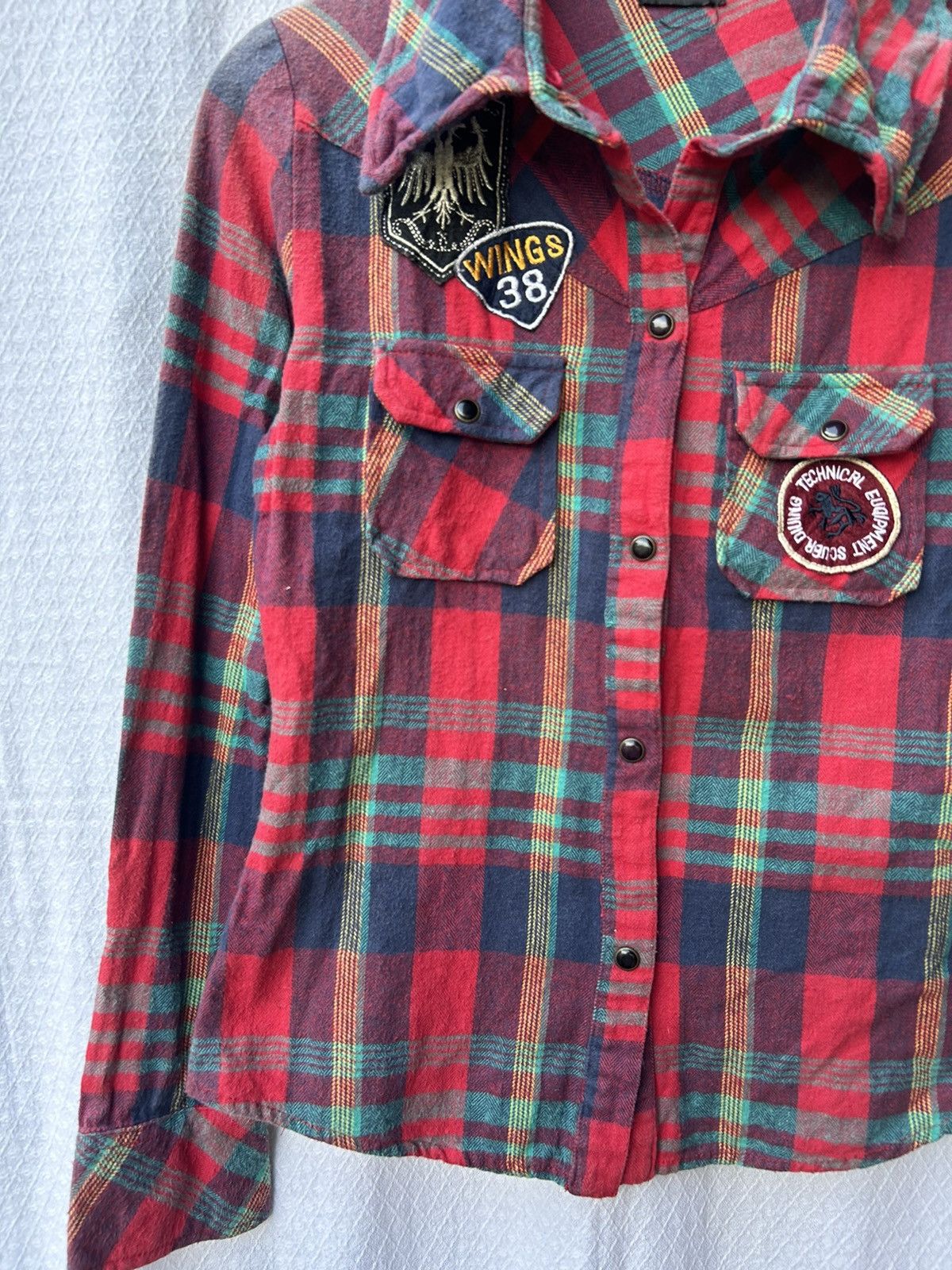 Isamu Katayama Backlash × Japanese Brand × Yasuyuki Ishii 💸BINDINGOFFER💸Japanese majorena poem plaid shirt Size US S / EU 44-46 / 1 - 4 Thumbnail