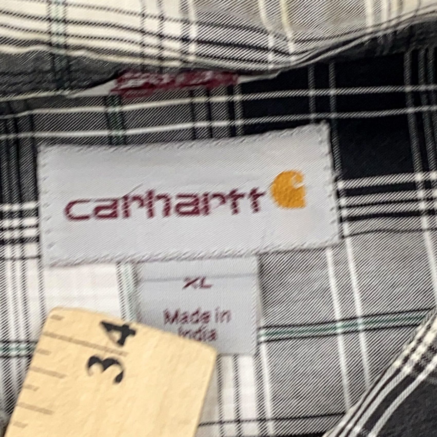 Carhartt Carhartt Shirt Mens XL Black Plaid Button Down Short Sleeve Workwear Size US XL / EU 56 / 4 - 7 Thumbnail