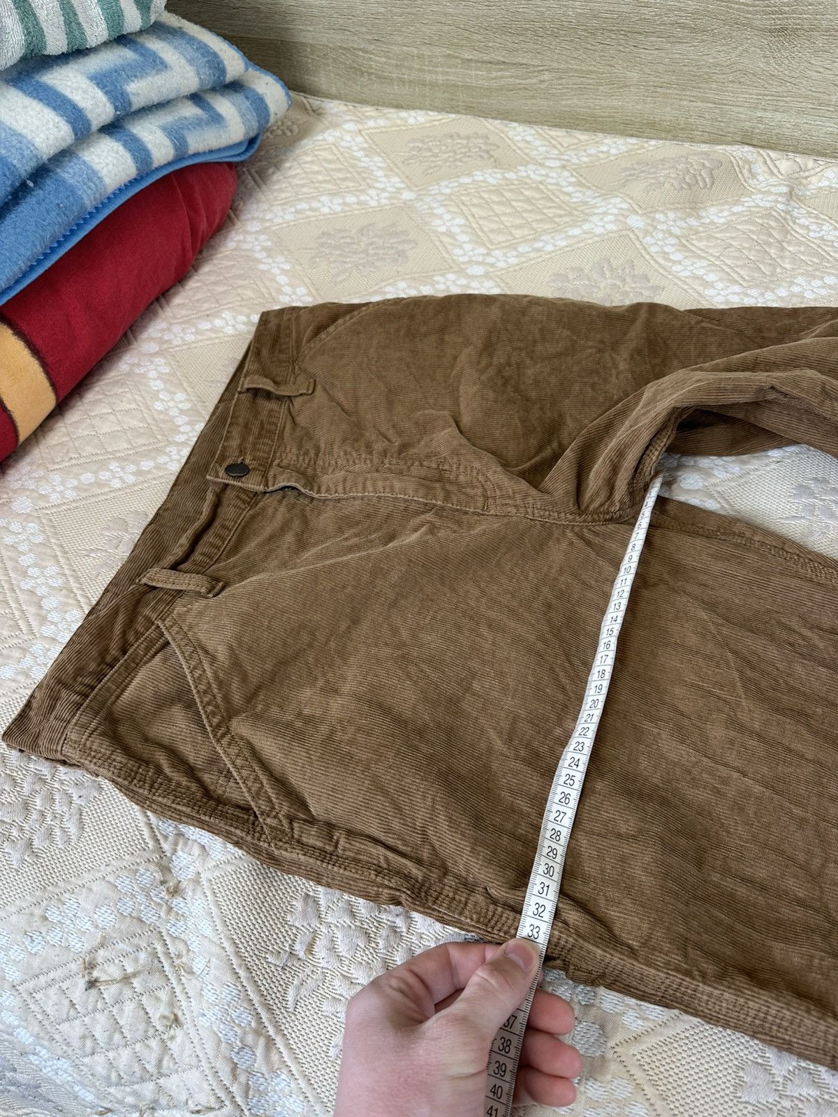 Carhartt 🔥 90s Carhartt Corduroy Velvet Brown Cargo Pants Trousers Size US 32 / EU 48 - 10 Thumbnail