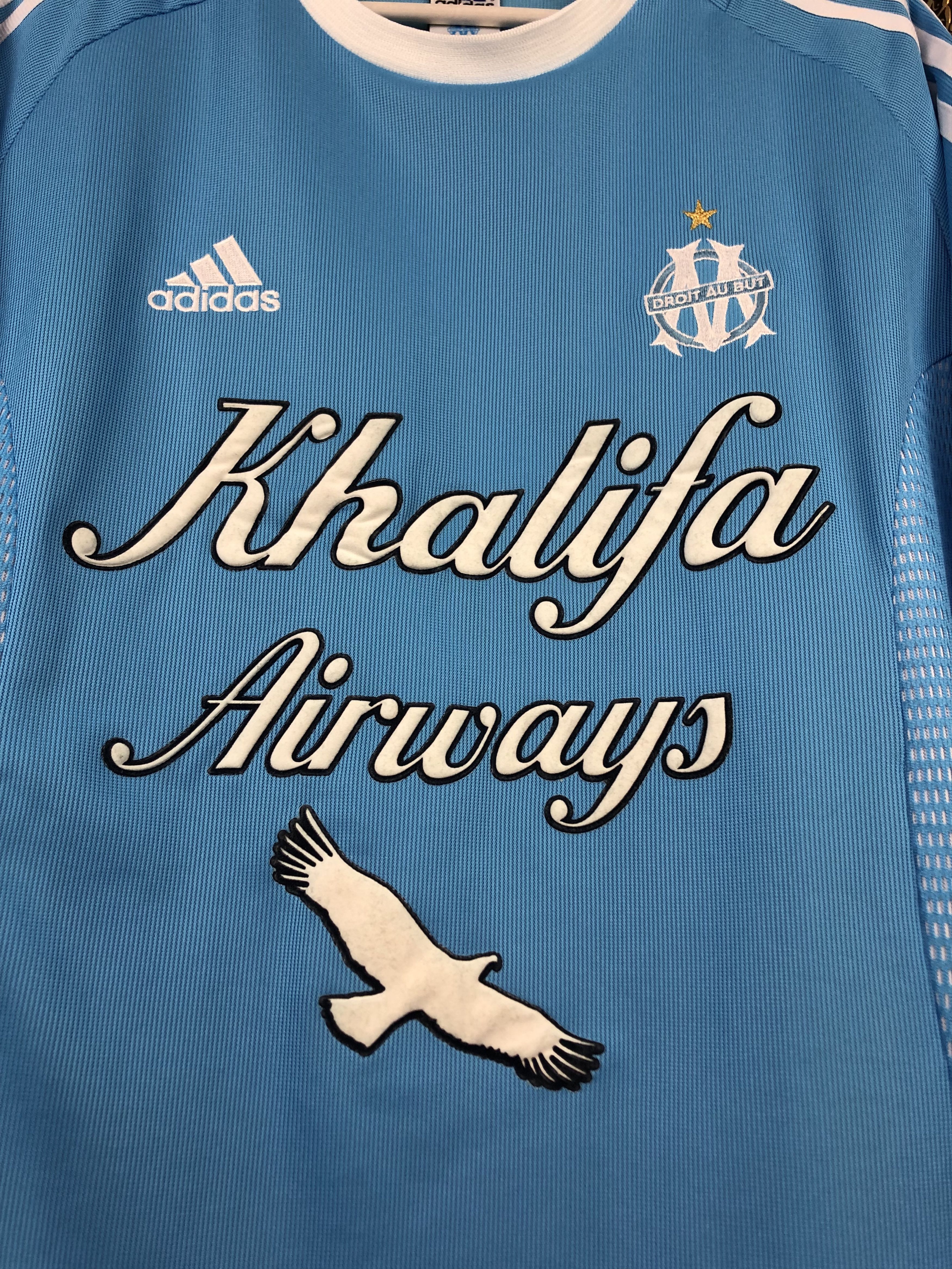 Olympique Marseille football shirt 2002 Soccer Adidas Jersey