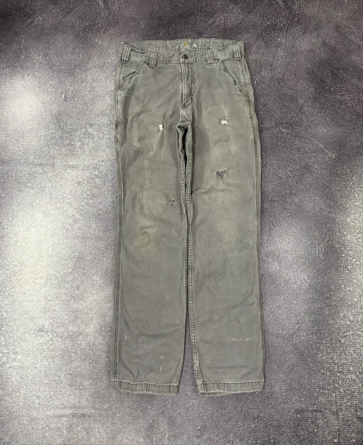 Carhartt Vintage Carhartt USA Gray Distressed Y2K Hype Work Pants Size US 32 / EU 48 - 2 Thumbnail