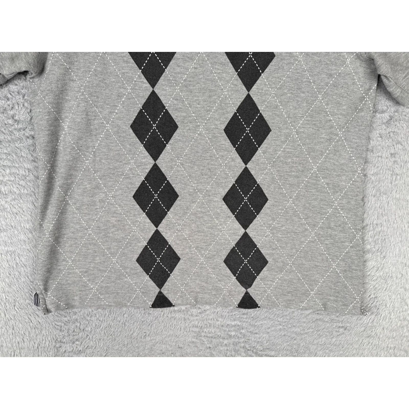 Tommy Hilfiger Tommy Hilfiger Polo Shirt Men Large Gray Argyle 100% Cotton Short Sleeve Slim Fit Shirt Mens Defaults Size US L / EU 52-54 / 3 - 5 Thumbnail