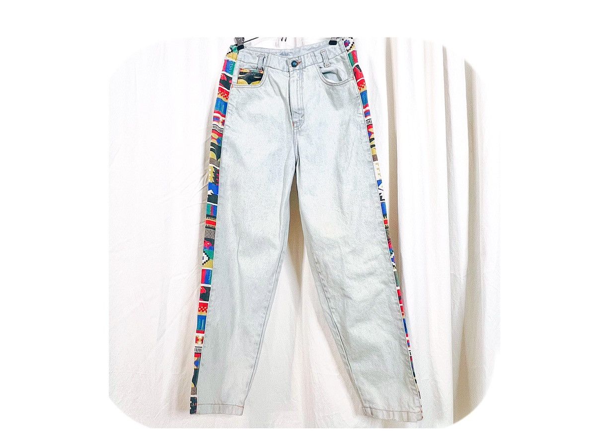 Other VTG 80s Jou Jou Navajo Printed Jacket + Pants Denim Tuxedo 9 Size 31" - 13 Thumbnail