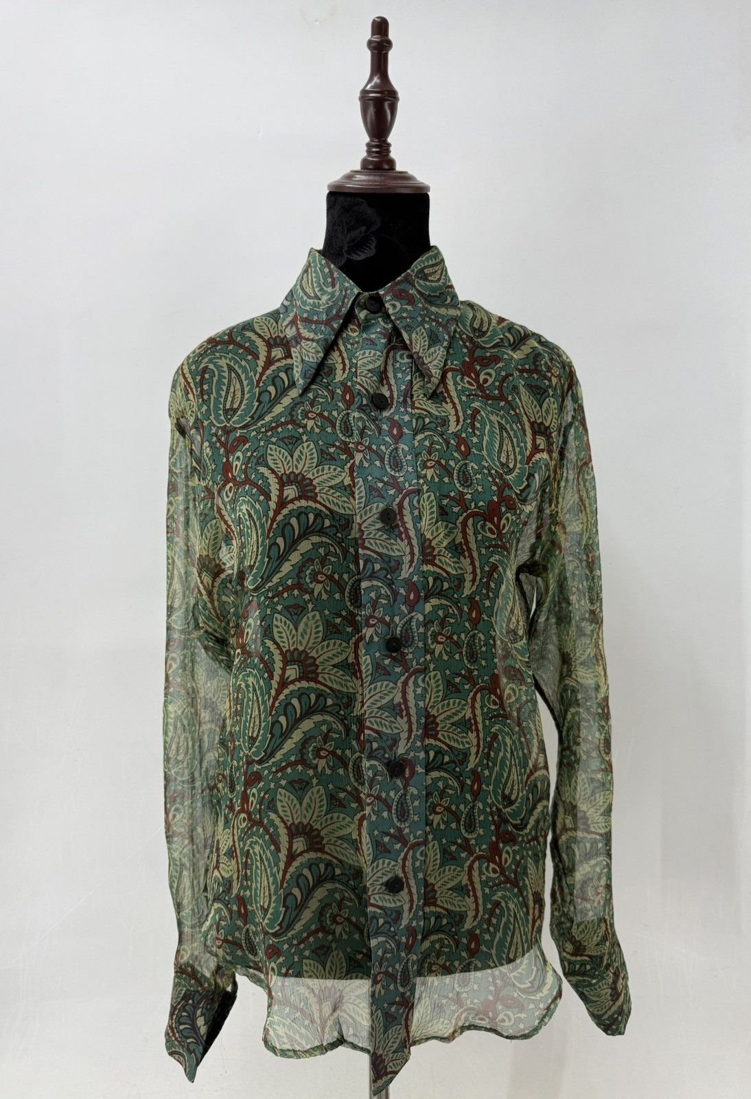 Japanese Brand Haris Rock Long Sleeve Paisley Button Ups Size S / US 4 / IT 40 - 3 Thumbnail