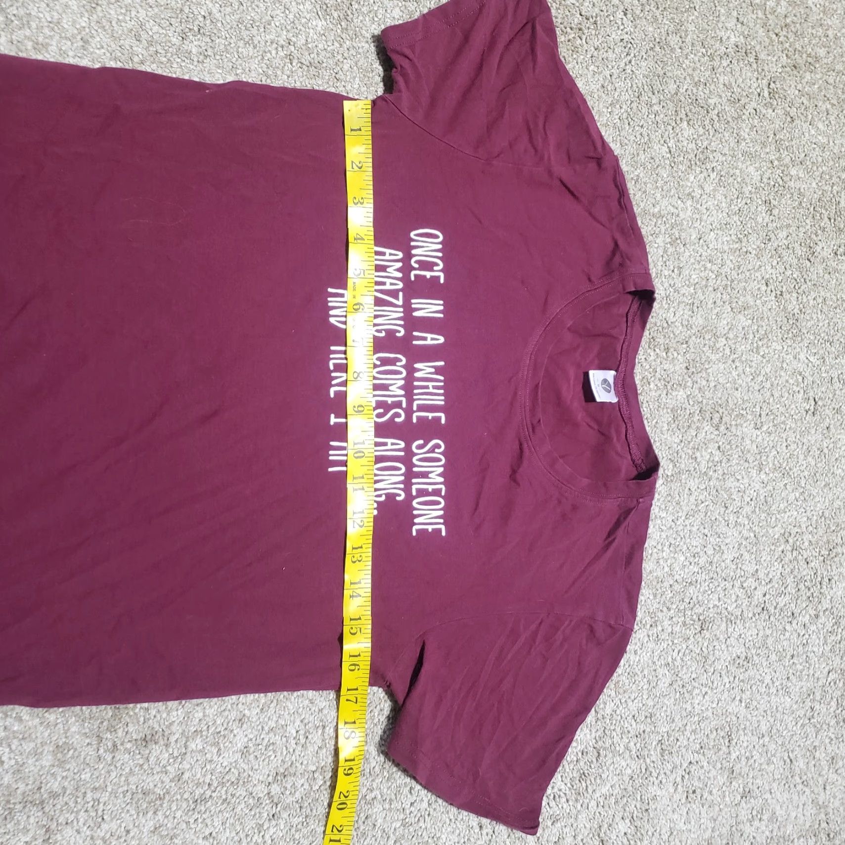 Vintage Once In A While Someone Amazing Comes Along T-Shirt Maroon M Medium Womens Shirt Size M / US 6-8 / IT 42-44 - 4 Thumbnail