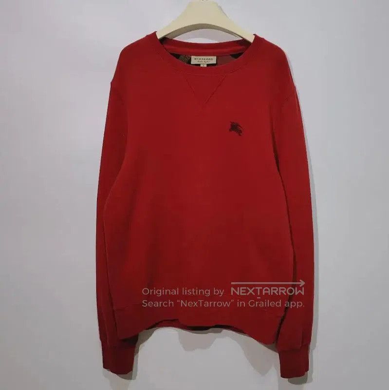Burberry Burberry Red Cotton Women's Sweatshirt. Size L / US 10 / IT 46 - 1 Thumbnail