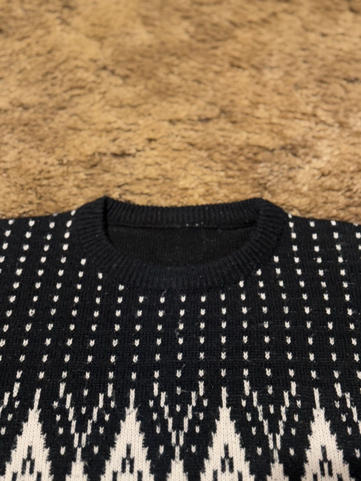 Vintage Vintage 90s Knit Sweater Grey White Purple Black Medium Size US M / EU 48-50 / 2 - 4 Thumbnail