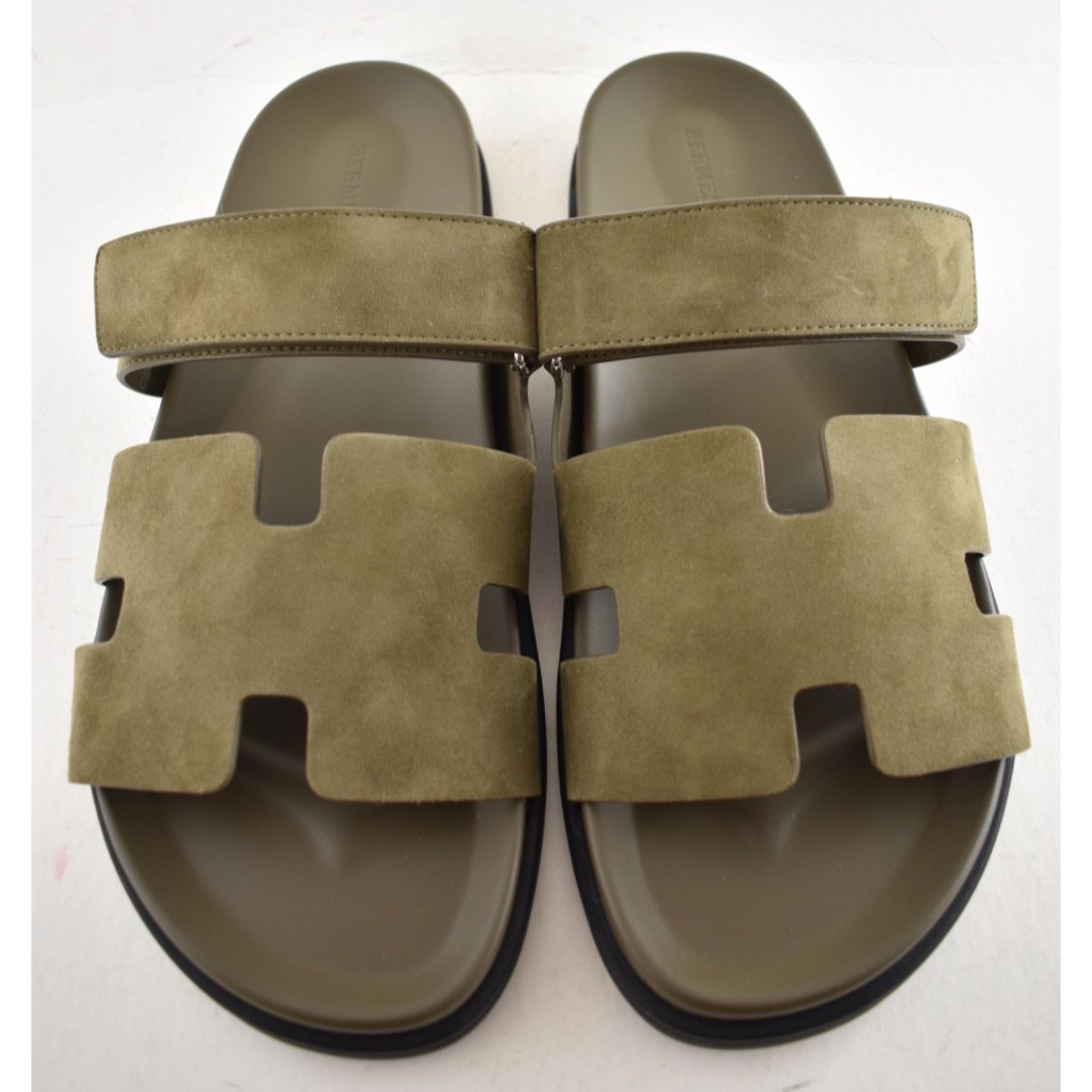 Hermes Hermes Chypre Sandal Mens Vert Toundra Suede Flat 46 13 Size US 13 / EU 46 - 7 Thumbnail