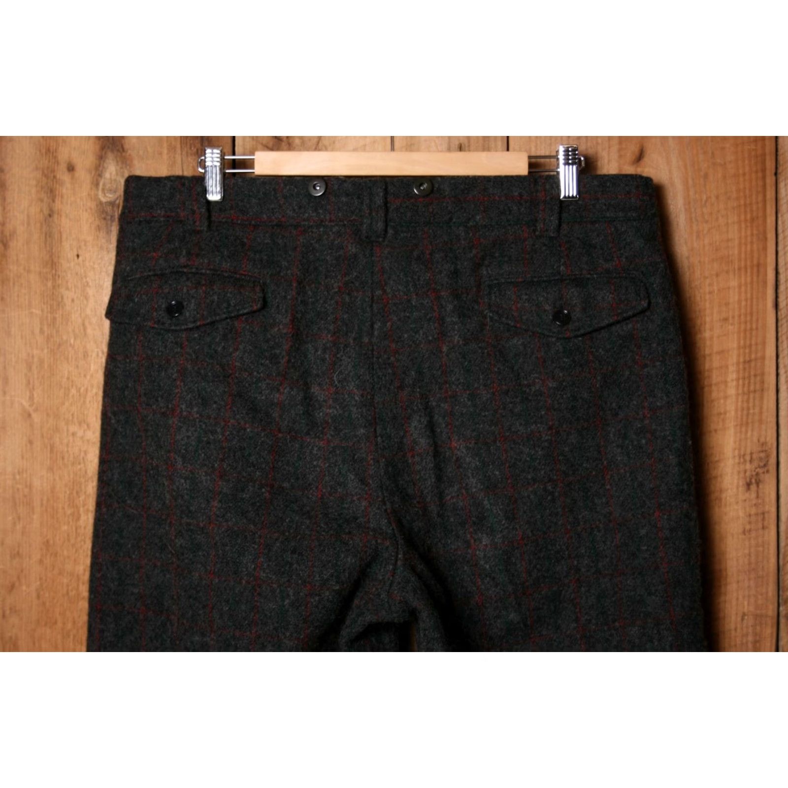 Vintage VINTAGE Woolrich Pants Wool Blend Plaid Hunting Pants 38 Men Regular Gray 1990 Woolrich Mens Hunting Pants Size US 38 / EU 54 - 4 Thumbnail
