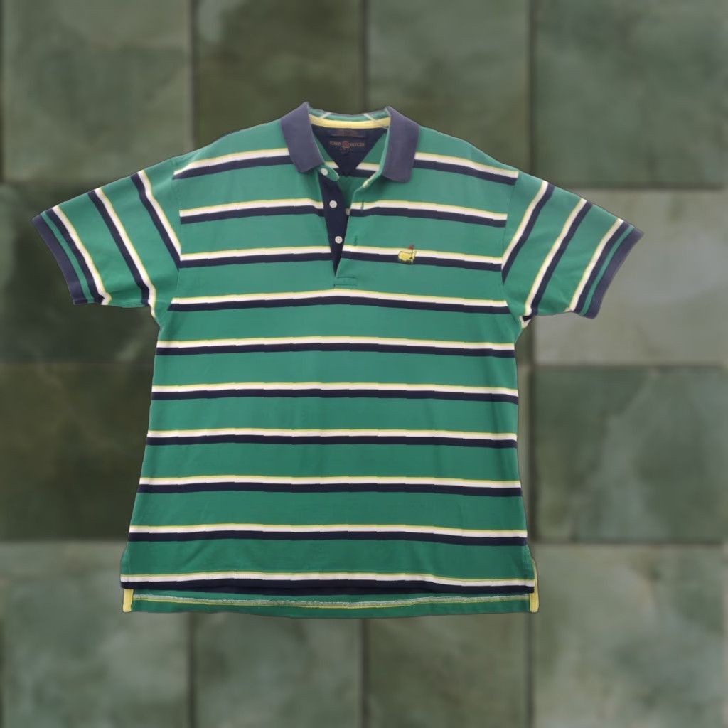 Tommy Hilfiger Tommy Hilfiger shirt Polo Mens Medium Masters Golf Striped Green 90s Tommy Jeans Size US M / EU 48-50 / 2 - 1 Thumbnail