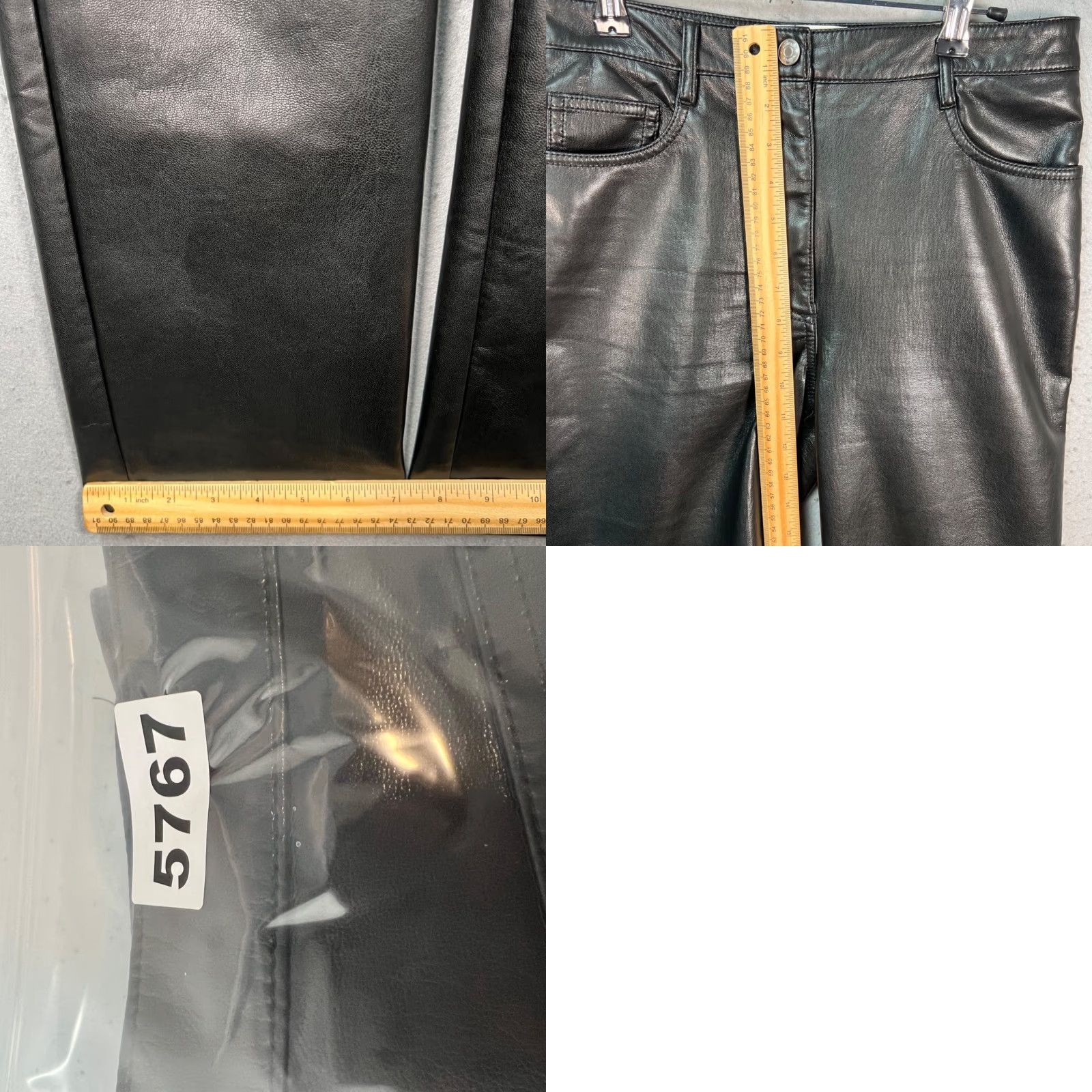 Vintage Wilfred Womens 6 The Melina High-Waisted Faux Leather Pants Black Pants Womens 6 Black City Vintage: No (adjusted within rules?) Size 28" / US 6 / IT 42 - 8 Thumbnail