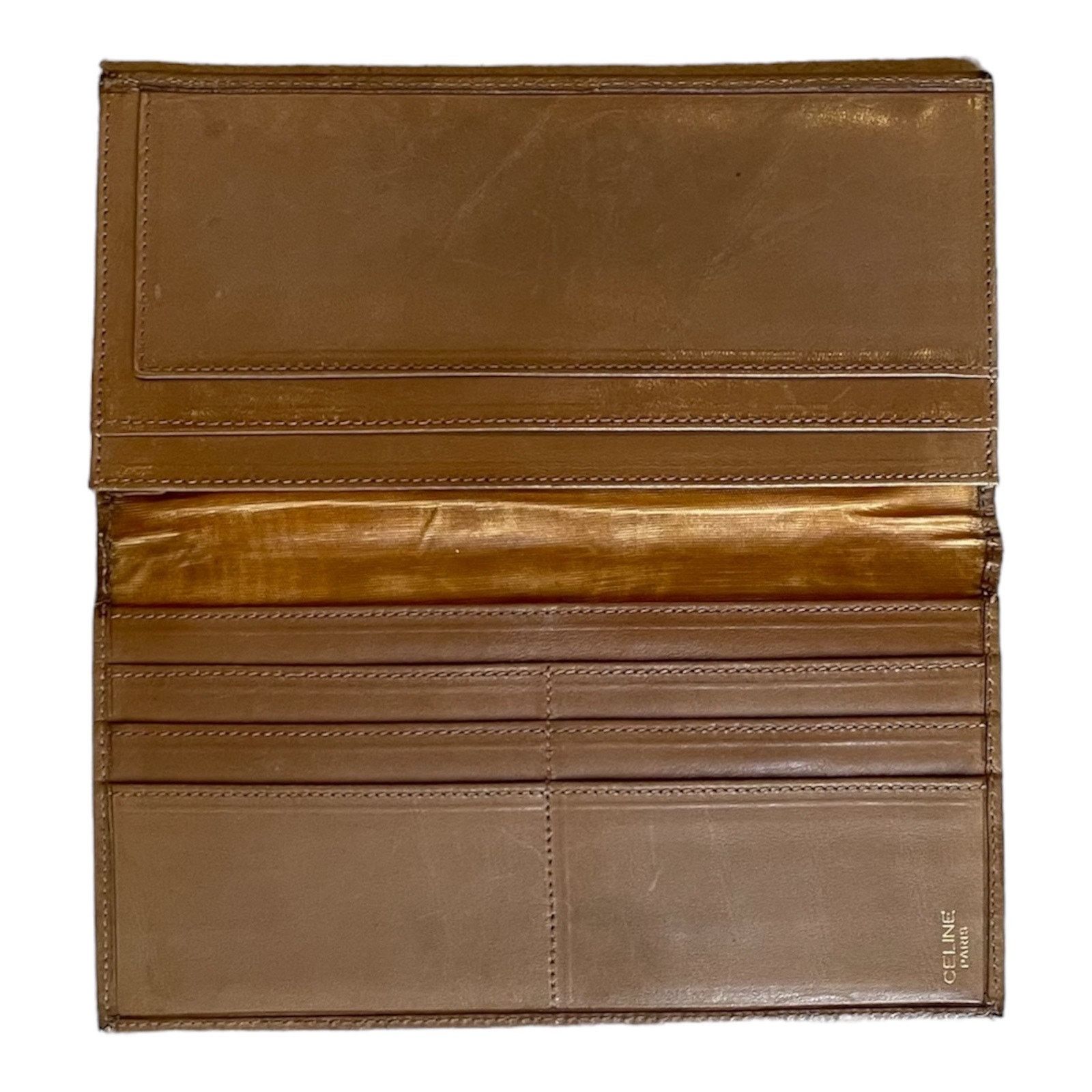 Celine Vintage Céline Macadam Checkbook Wallet Beige Size ONE SIZE - 5 Thumbnail