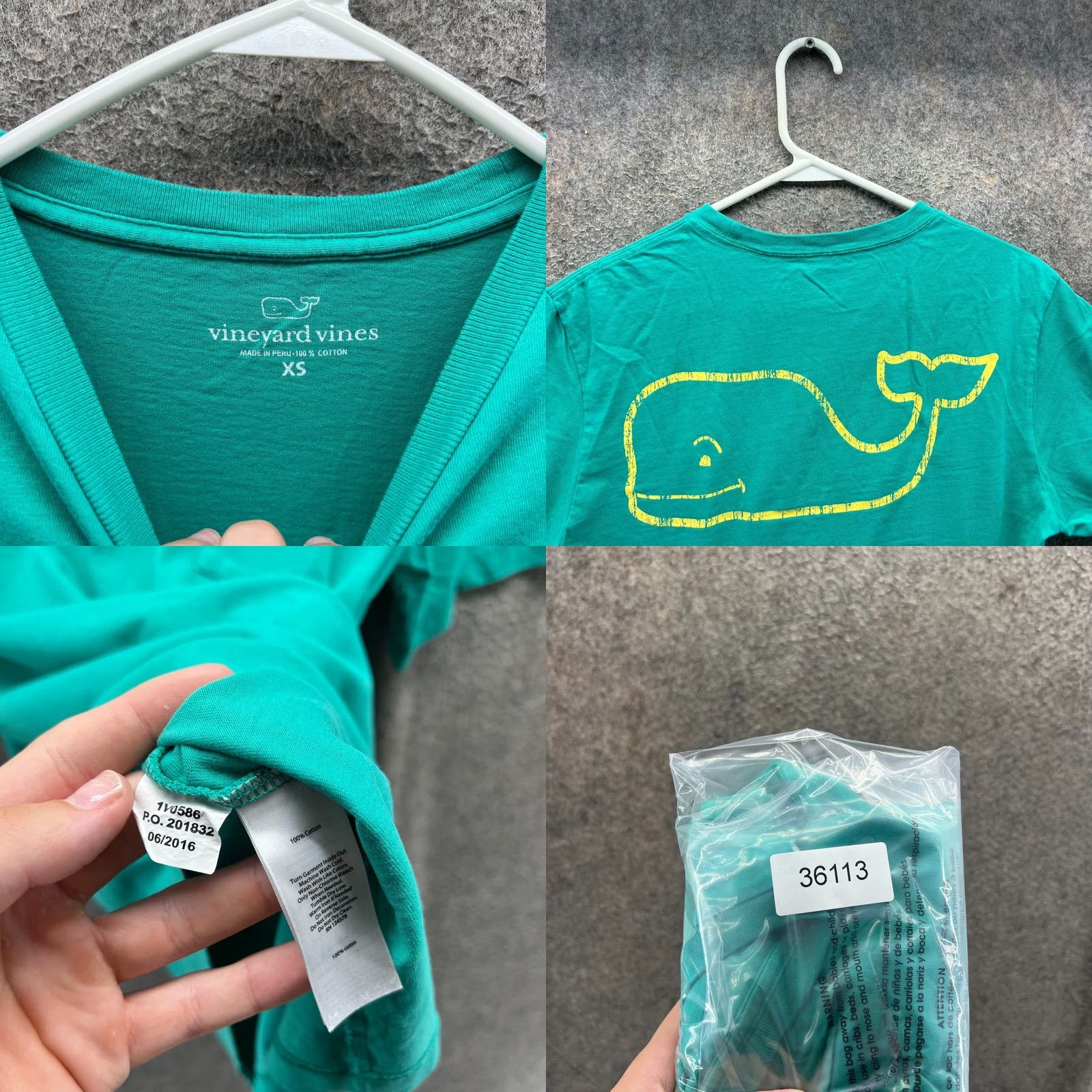 Vineyard Vines Vineyard Vines Shirt Mens XS Teal Blue Crewneck Pocket Whale Cotton Extra Small Size US XS / EU 42 / 0 - 8 Thumbnail