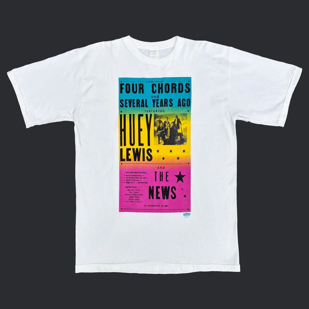 Huey Lewis and the News 1994 90s Vintage Band Tour T-Shirt