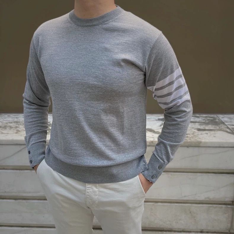 Thom Browne Thom Browne size2 Classic light gray four-barrel turtleneck Size US M / EU 48-50 / 2 - 8 Thumbnail