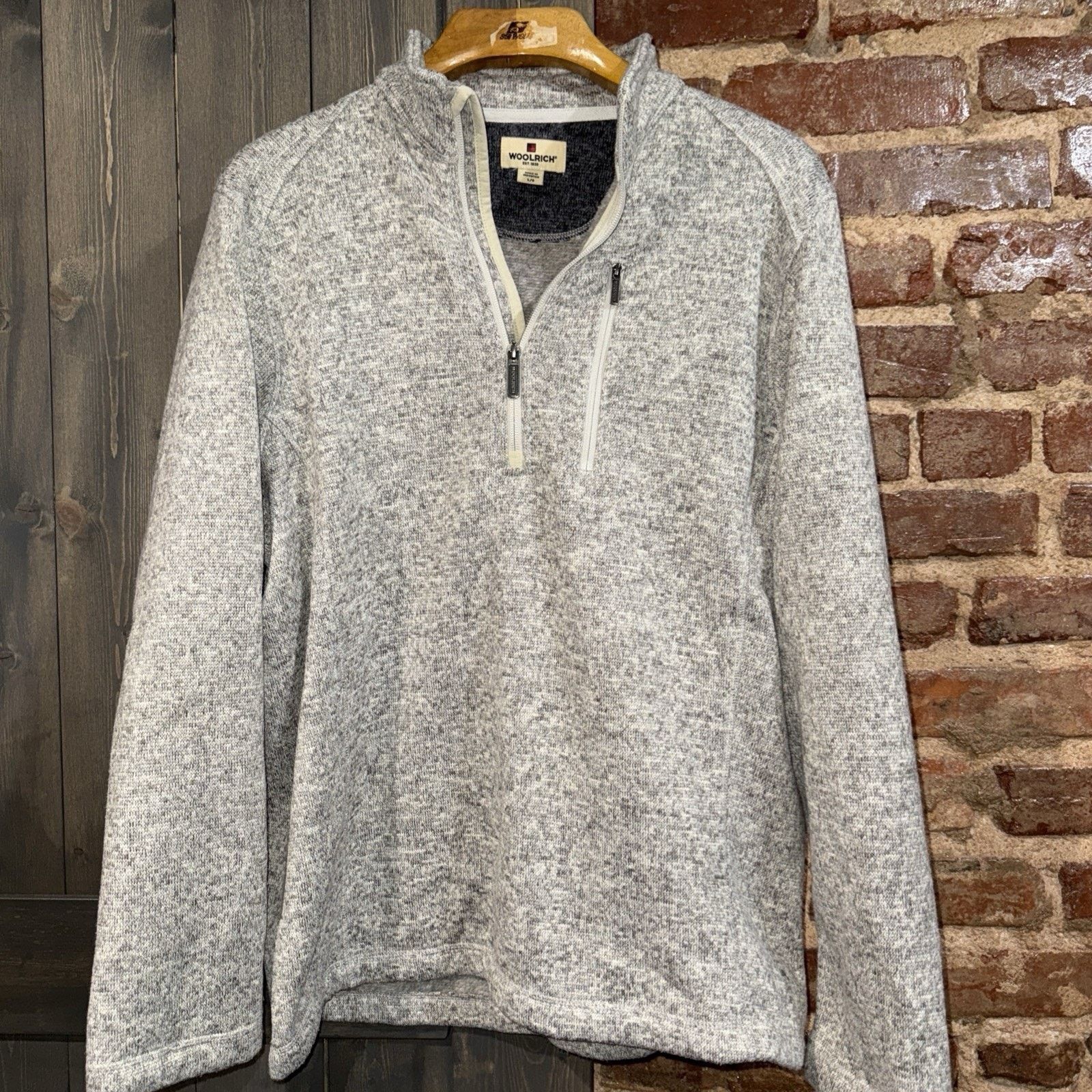 Woolrich Woolen Mills Woolrich Sweater Pullover Mens L Gray 1/4 Zip gorpcore Size US L / EU 52-54 / 3 - 2 Thumbnail