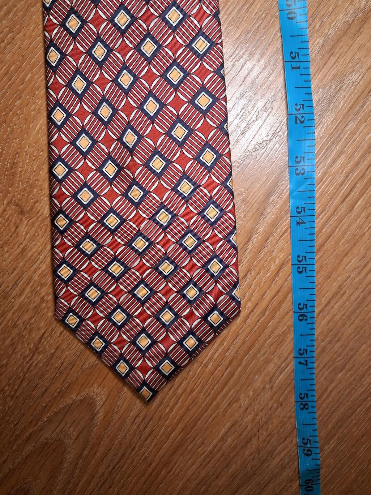 Robert Talbott Robert Talbott Silk Tie Red Geometric Handmade Wide Size ONE SIZE - 7 Thumbnail