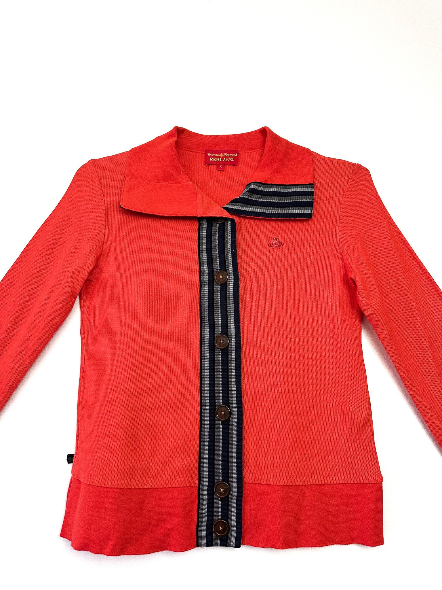 Vivienne Westwood VIVIENNE WESTWOOD ASYMMETRIC ORANGE BUTTON DOWN POLO SHIRT Size S / US 4 / IT 40 - 3 Thumbnail