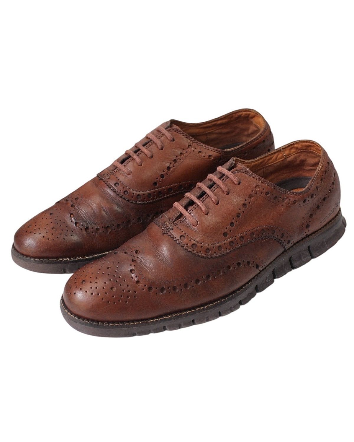 Cole Haan × Nike 2018 COLE HAAN ZERØGRAND BROWN WINGTIP OXFORD SNEAKERS Size US 9.5 / EU 42-43 - 2 Thumbnail
