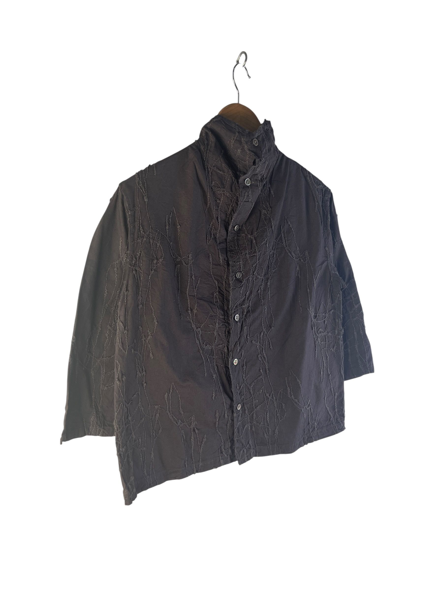 Issey Miyake Plantation Issey Miyake Textured Cropped Jacket High Neck Size US S / EU 44-46 / 1 - 5 Thumbnail