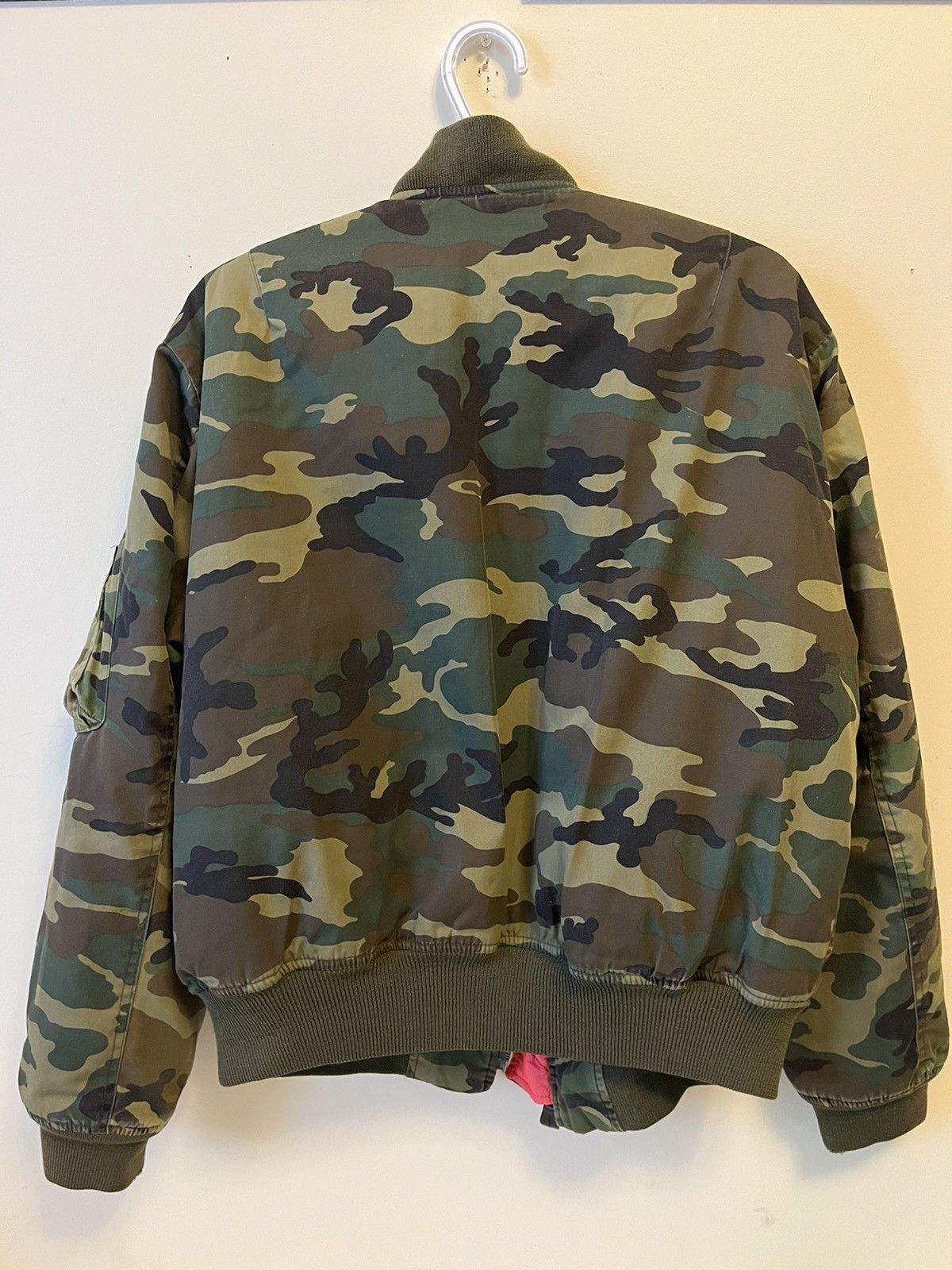 Vintage 80s Military Army Camo Bomber Jacket Size US M / EU 48-50 / 2 - 2 Thumbnail